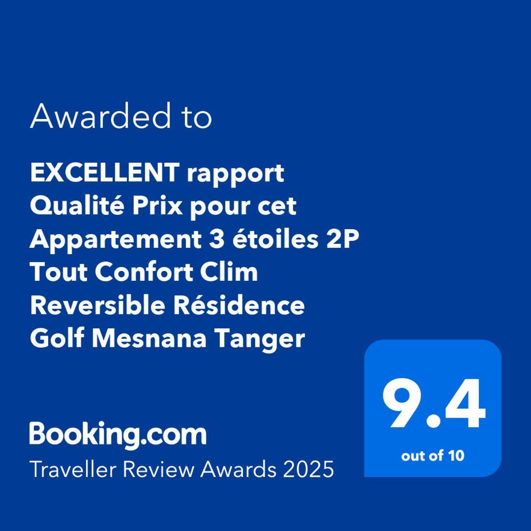 Excellent Rapport Qualite Prix Pour Cet Appartement 3 Etoiles 2P Tout Confort Clim Reversible Residence Golf Mesnana Tanger Ngoại thất bức ảnh